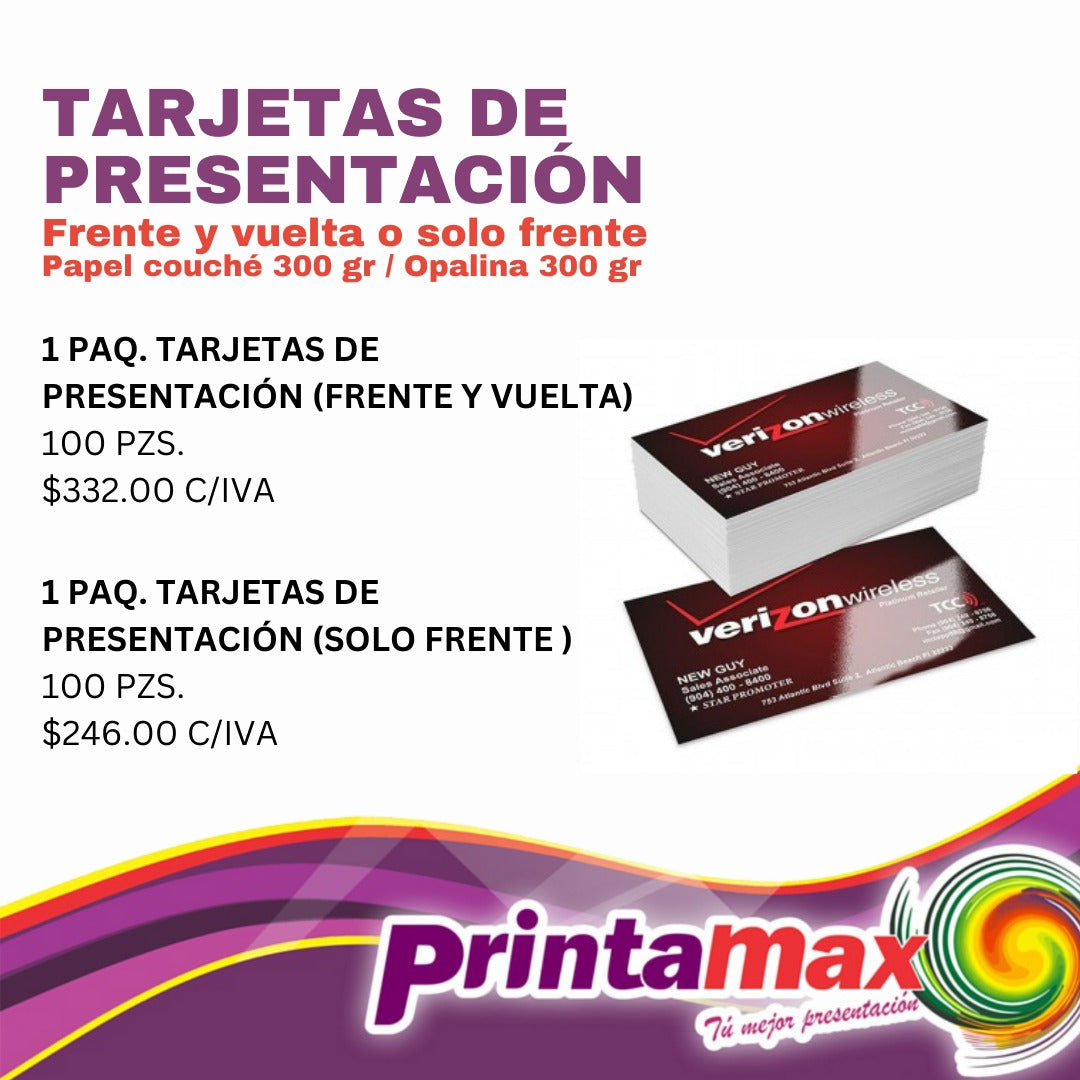 Tarjetas de presentación